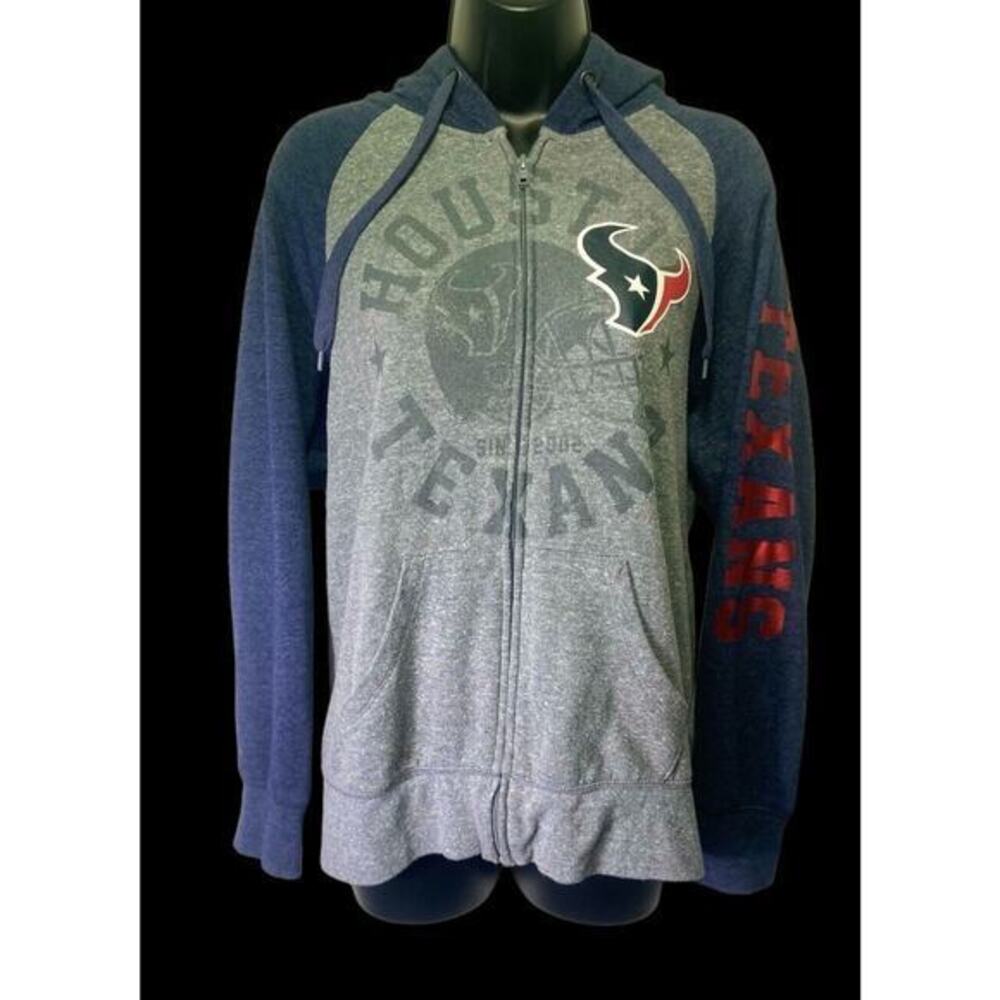 NFL‎ HOUSTON TEXANS HOODIE WOMEN'S SIZE MEDIUM FULL ZIP UP POCKETS